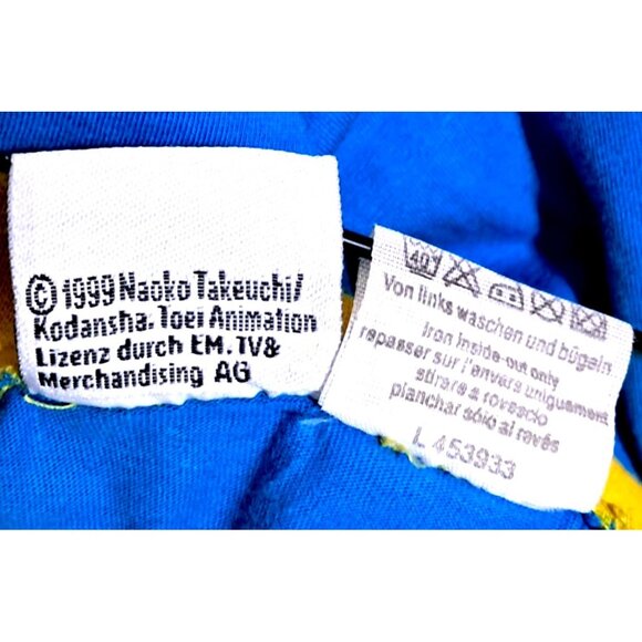 Vintage Sailor Moon Shirt Rare 1999 Blue & Yellow Promo Naoko Takeuchi Kodansha - Picture 4 of 8